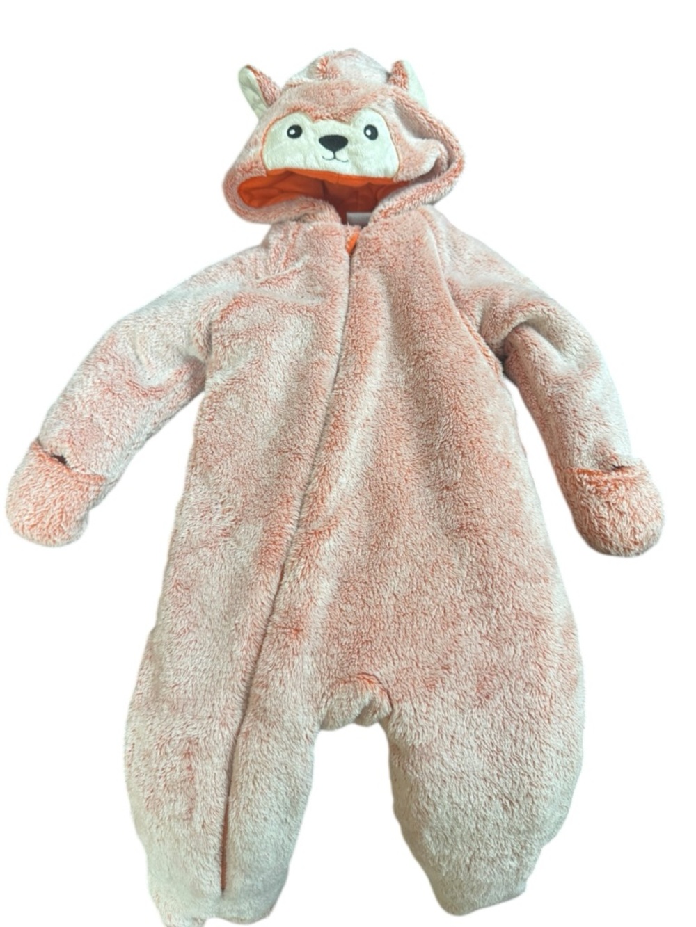 Koala baby Plush Pink Fox Infant One-Piece Hooded Bunting